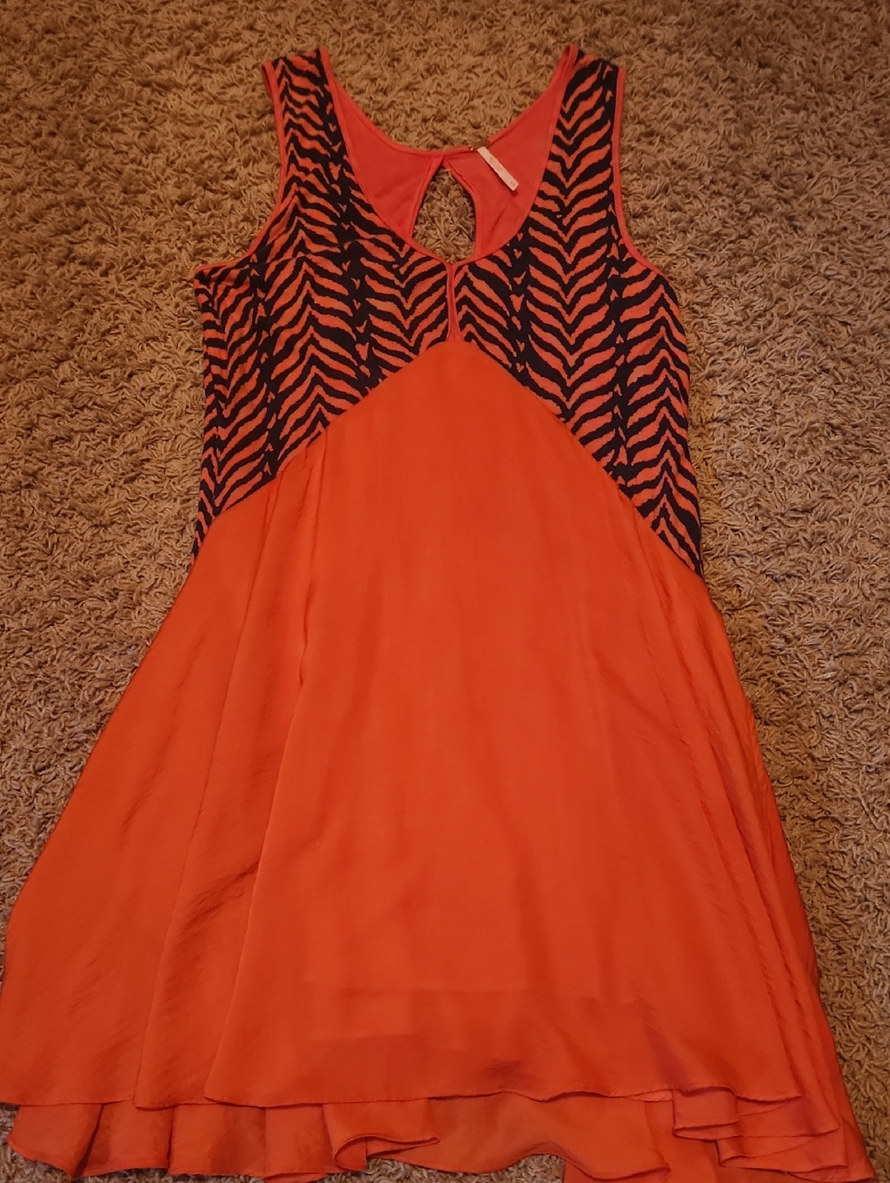 Free People Orange Summer Tank Top Dress Size Medium